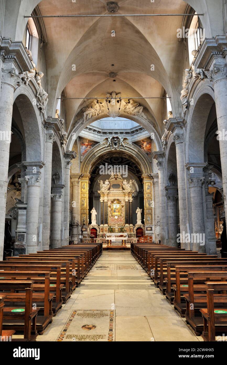 italy, rome, church of santa maria del popolo interior Stock Photo