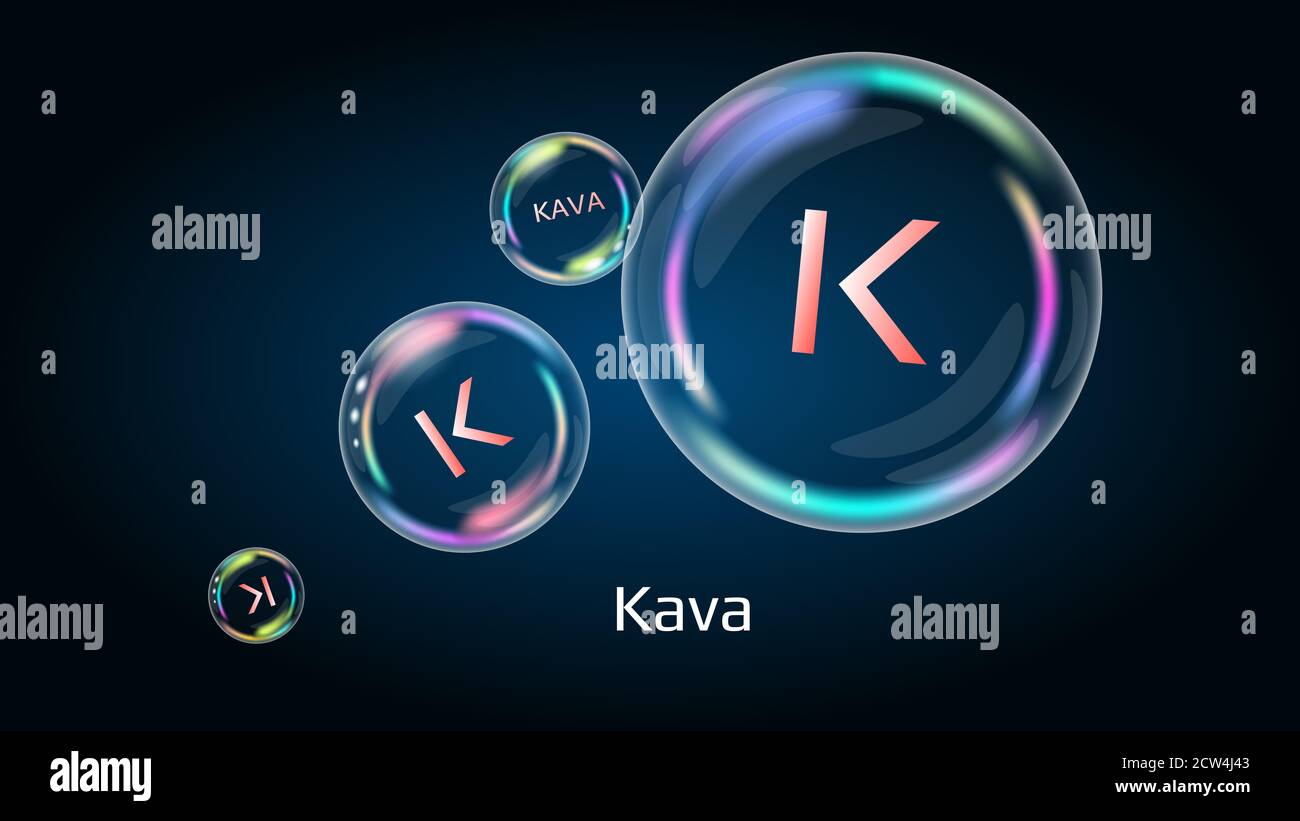 Kava token symbol in soap bubble, coin DeFi project decentralized finance.  The financial pyramid will burst soon and destroyed Stock Photo - Alamy