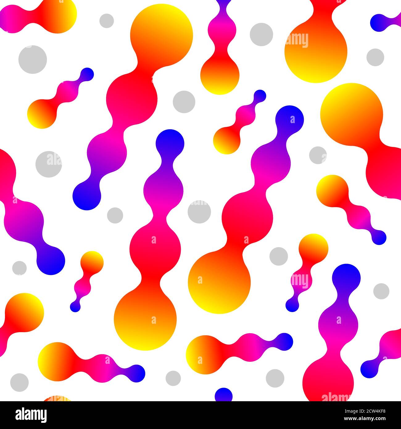 Futuristic abstract seamless pattern with color shapes Stock Vector