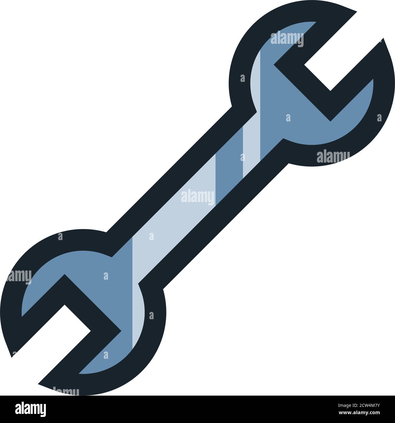 Wrench on a white background. Stock Vector