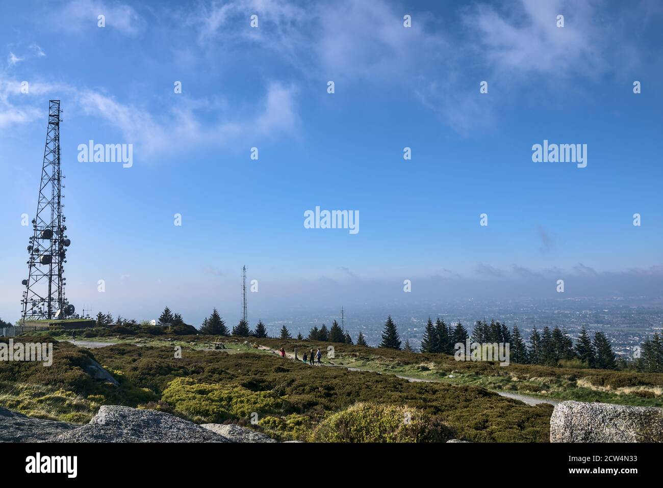 Three Rock transmitter. Amazing view on TV relay transmitter for Dublin