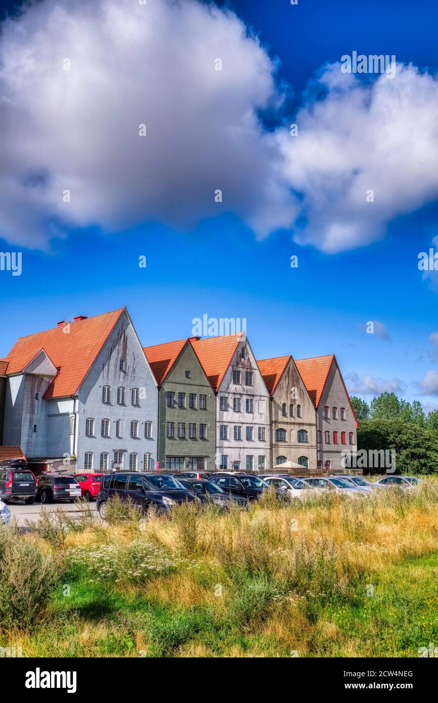 Jakriborg is modern buildings in an old Hans style Stock Photo