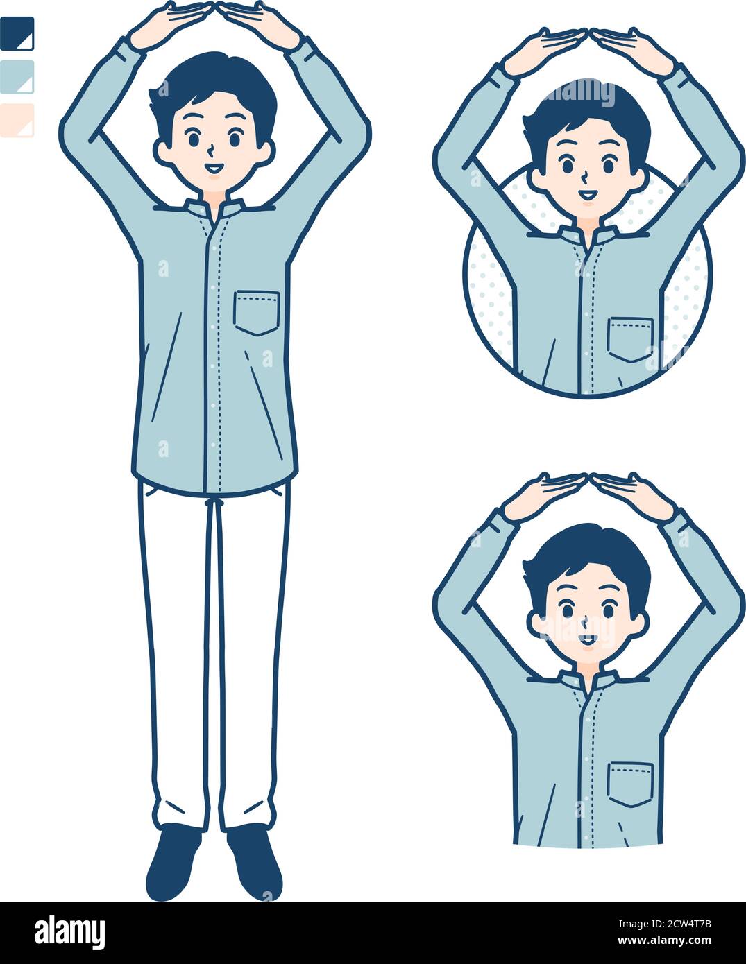 man-in-a-shirtwith-making-a-circle-with-arms-images-it-s-vector-art-so