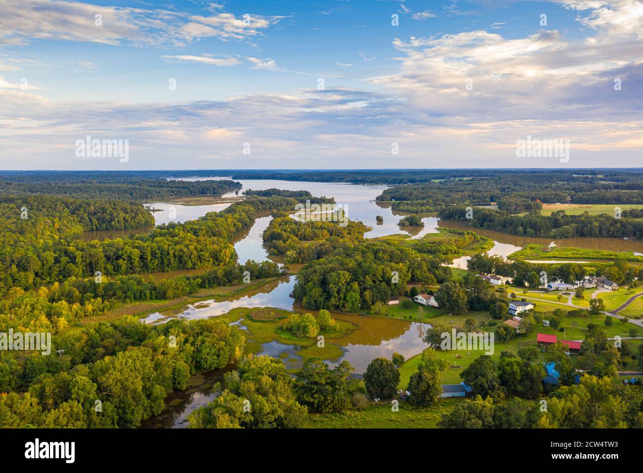 Lake Oconee, USA from above in the afternoon Stock Photo Alamy