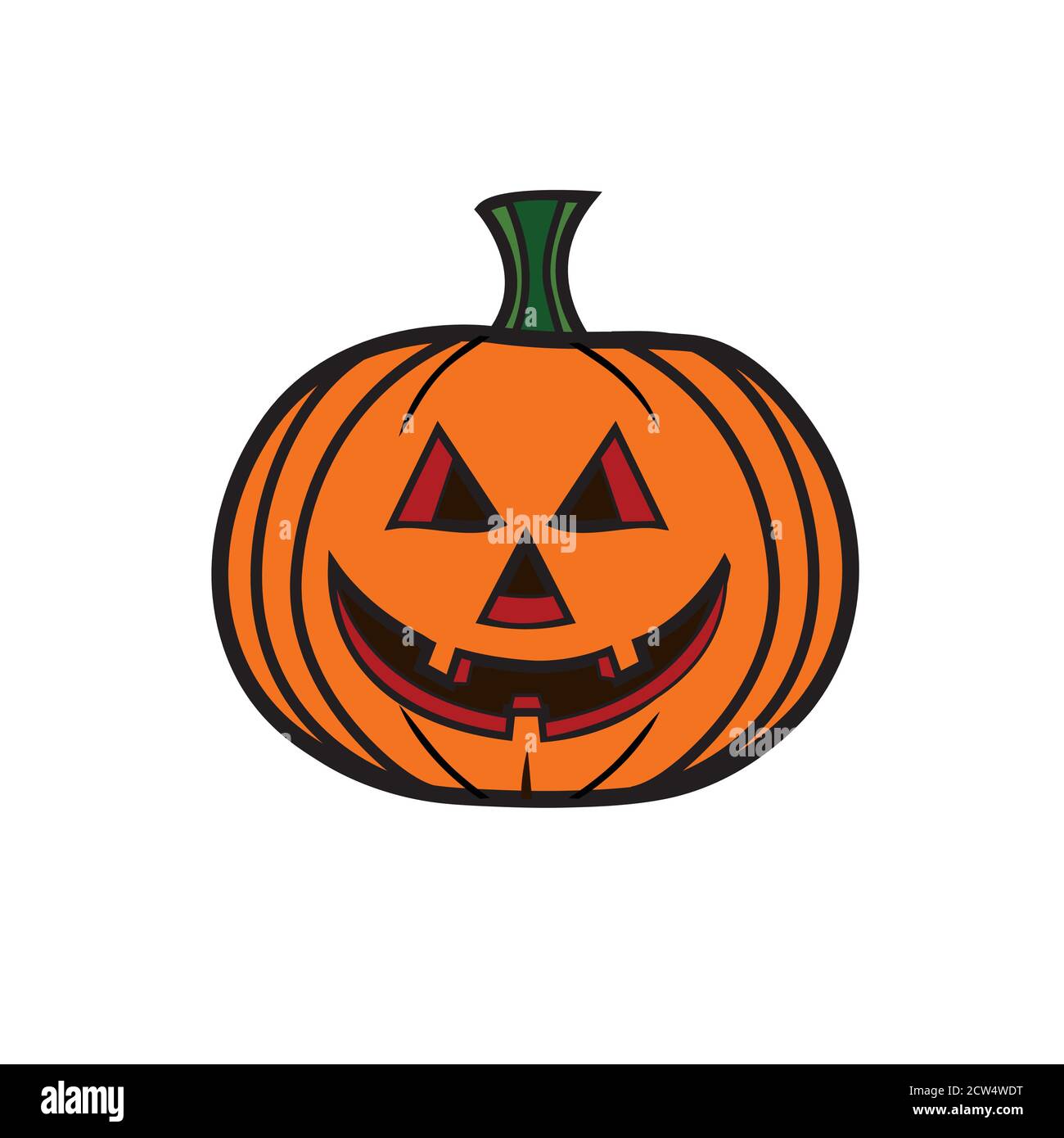 Cartoon style vector Halloween pumpkin Stock Vector Image & Art - Alamy