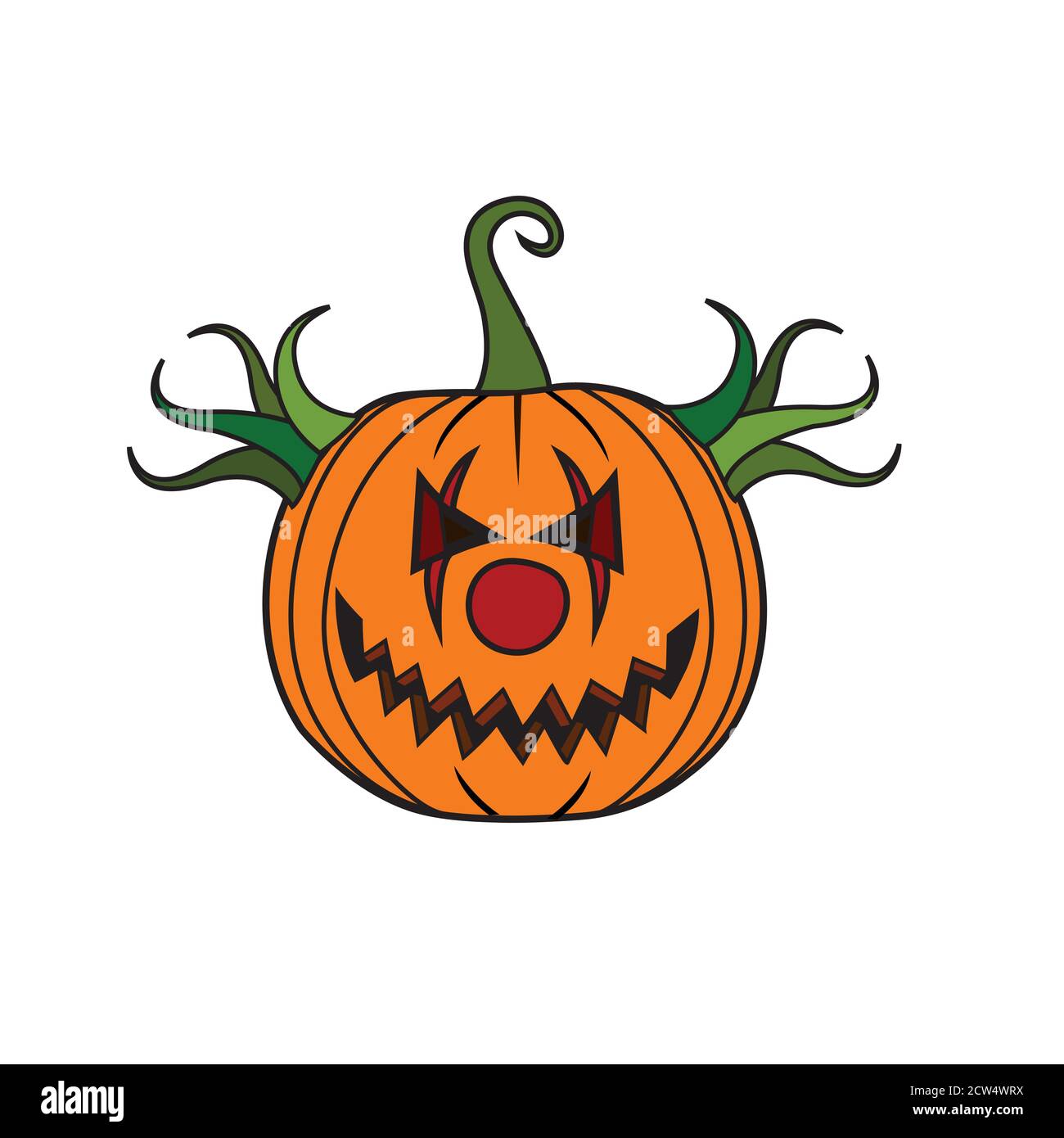 Cartoon style vector Halloween pumpkin Stock Vector Image & Art - Alamy