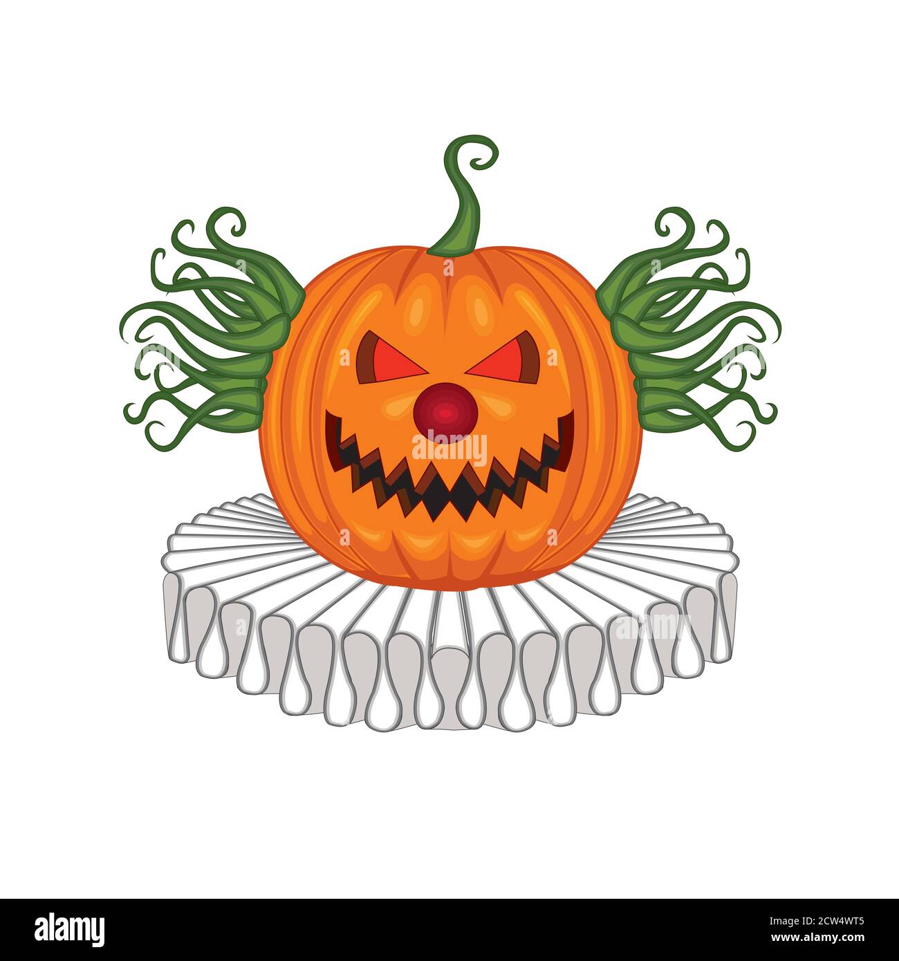 Cartoon style vector Halloween pumpkin Stock Vector
