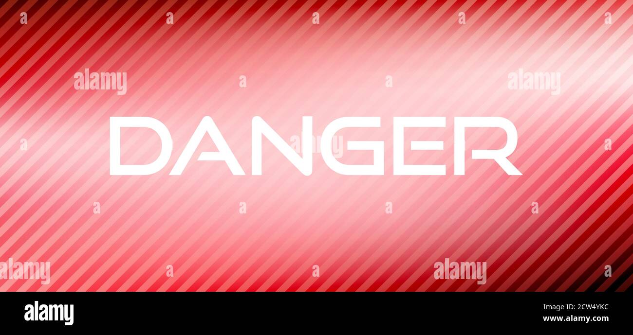 Danger. Red striped pattern with diagonal stripes. Graphic vector background Stock Vector