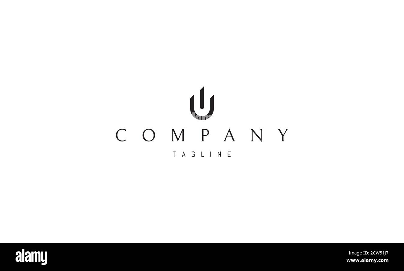 Vector logo on which the abstract image of the letter U in the form of ...