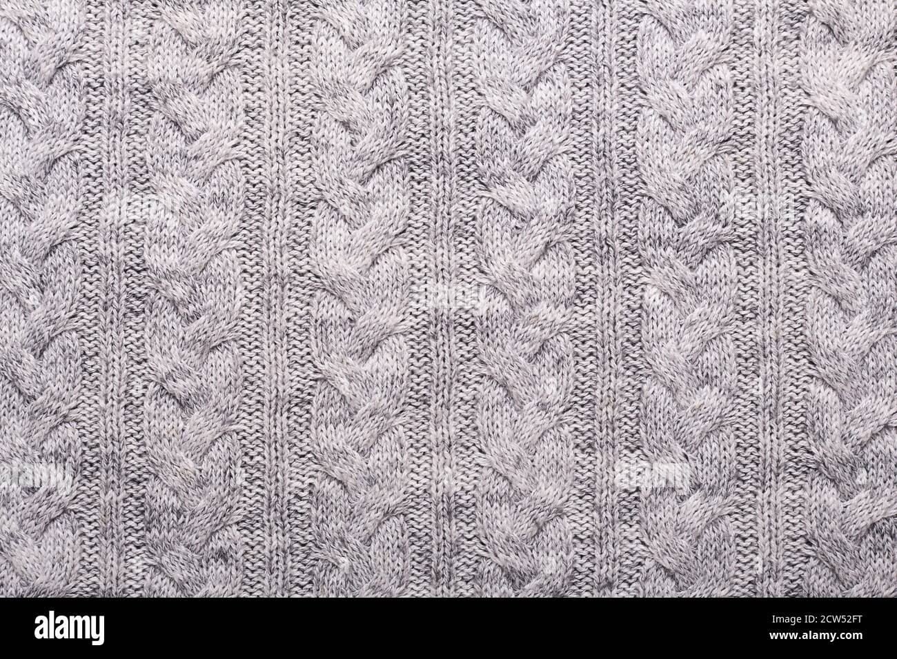 Gray knitting wool texture background Crocheted fabric texture Stock Photo