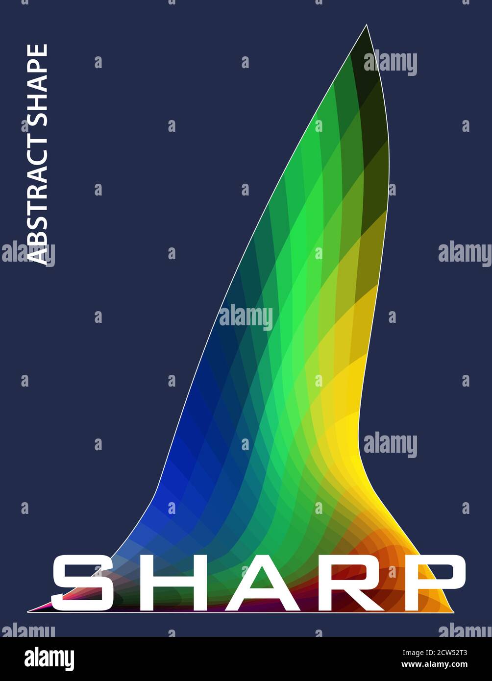 Abstract triangular colorful shapr shape. Creative vector graphic design element Stock Vector
