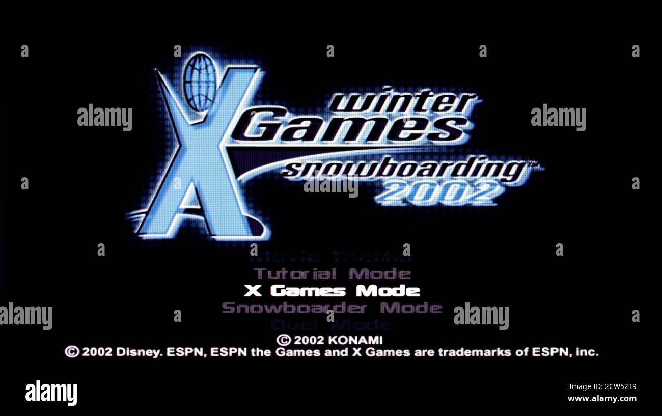 Winter X Games Snowboarding 2002 - Sony Playstation 2 PS2 - Editorial use only Stock Photo