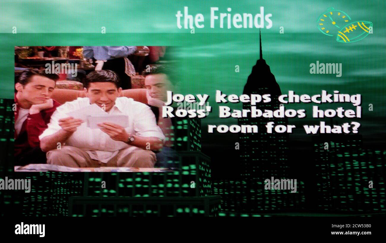 Friends - The One with all the Trivia - Sony Playstation 2 PS2 - Editorial use only Stock Photo