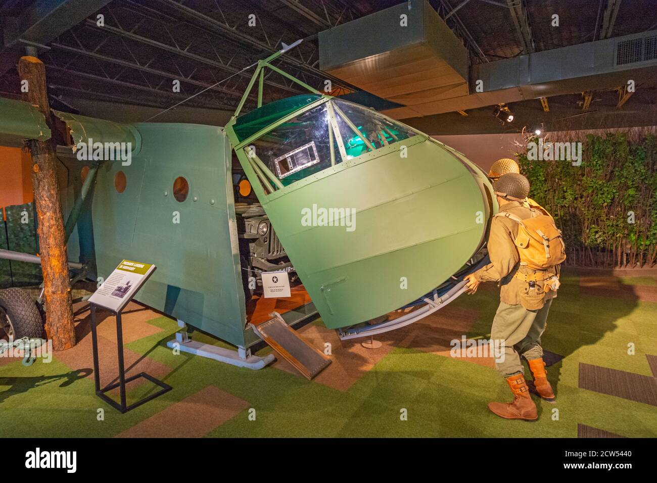 Texas, Lubbock, Silent Wings Museum, presents history of World War II glider program, soldiers