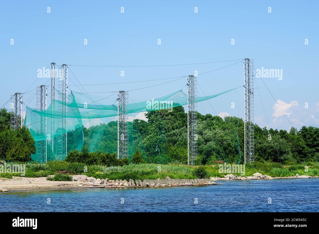 Large bird trap at the ornithological station for the study of bird