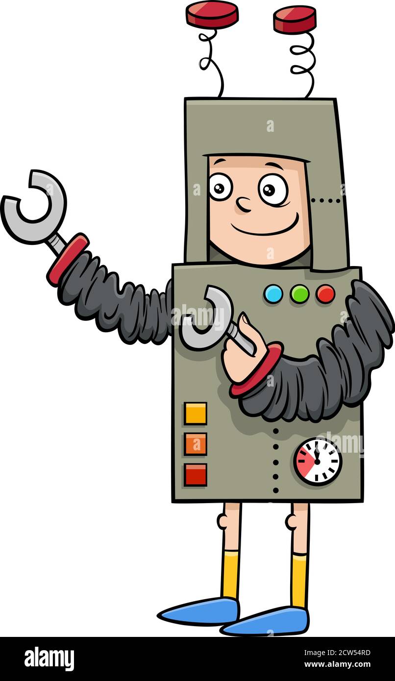 Robot boy cartoon hi-res stock photography and images - Alamy
