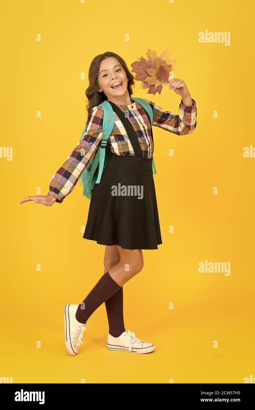 Just In School Mood Happy Child Go To School In Good Mood Little Schoolchild Hold Autumn Leaves Setting Fall Mood Being In Mood For Learning Education Back To School Stock Photo Just In School Mood Happy Child Go To School In Good Mood Little Schoolchild Hold Autumn Leaves Setting Fall Mood Being In Mood For Learning Education Back To School Stock Photo