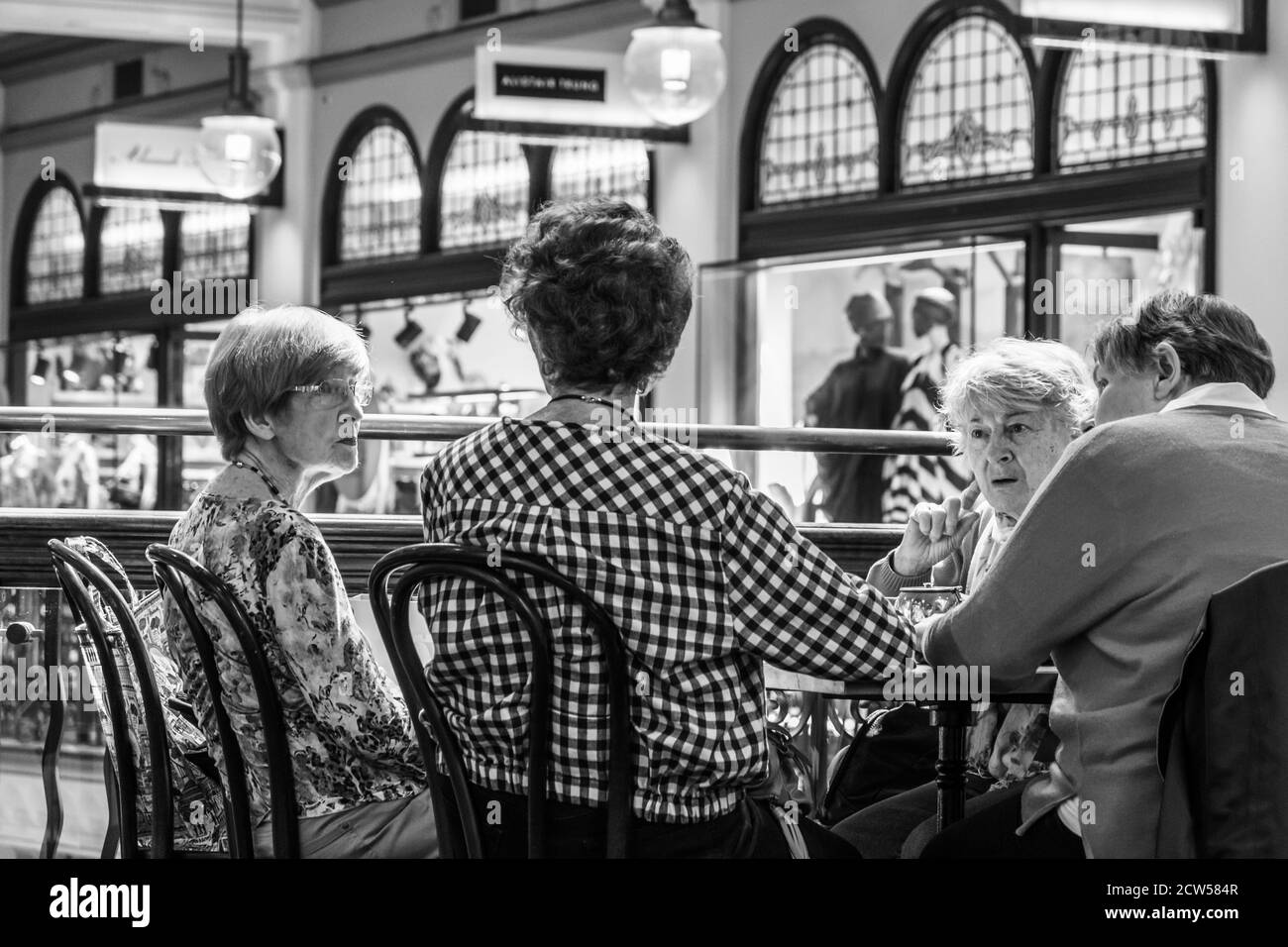 Sydney, Australia 10 2018 Ladies at Queen Victoria Building cafe