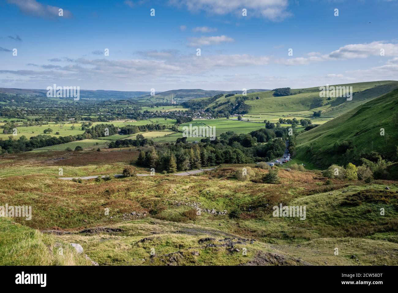 A View towards Castleton in the Derbyshire Peak District, UK Stock ...