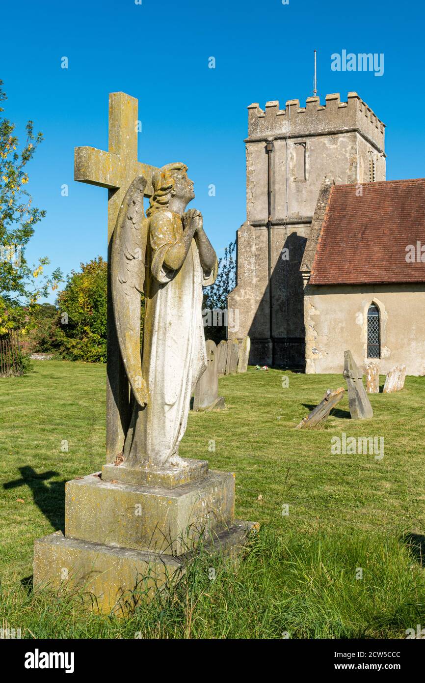 St Mary's Church, a grade 1 listed building in the village of East Ilsley, Berkshire, UK Stock Photo