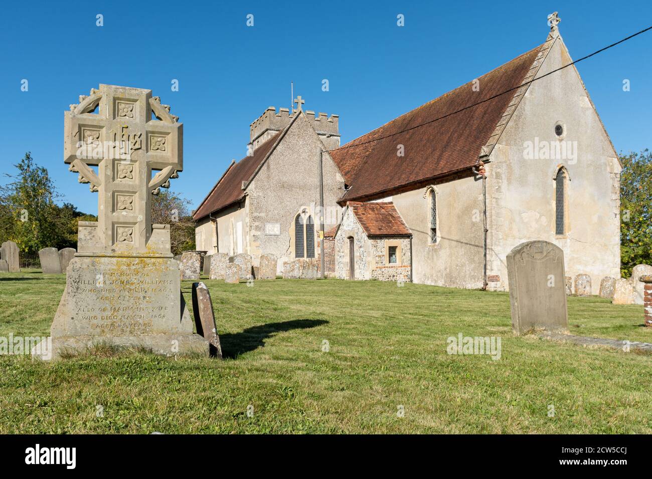 St Mary's Church, a grade 1 listed building in the village of East Ilsley, Berkshire, UK Stock Photo