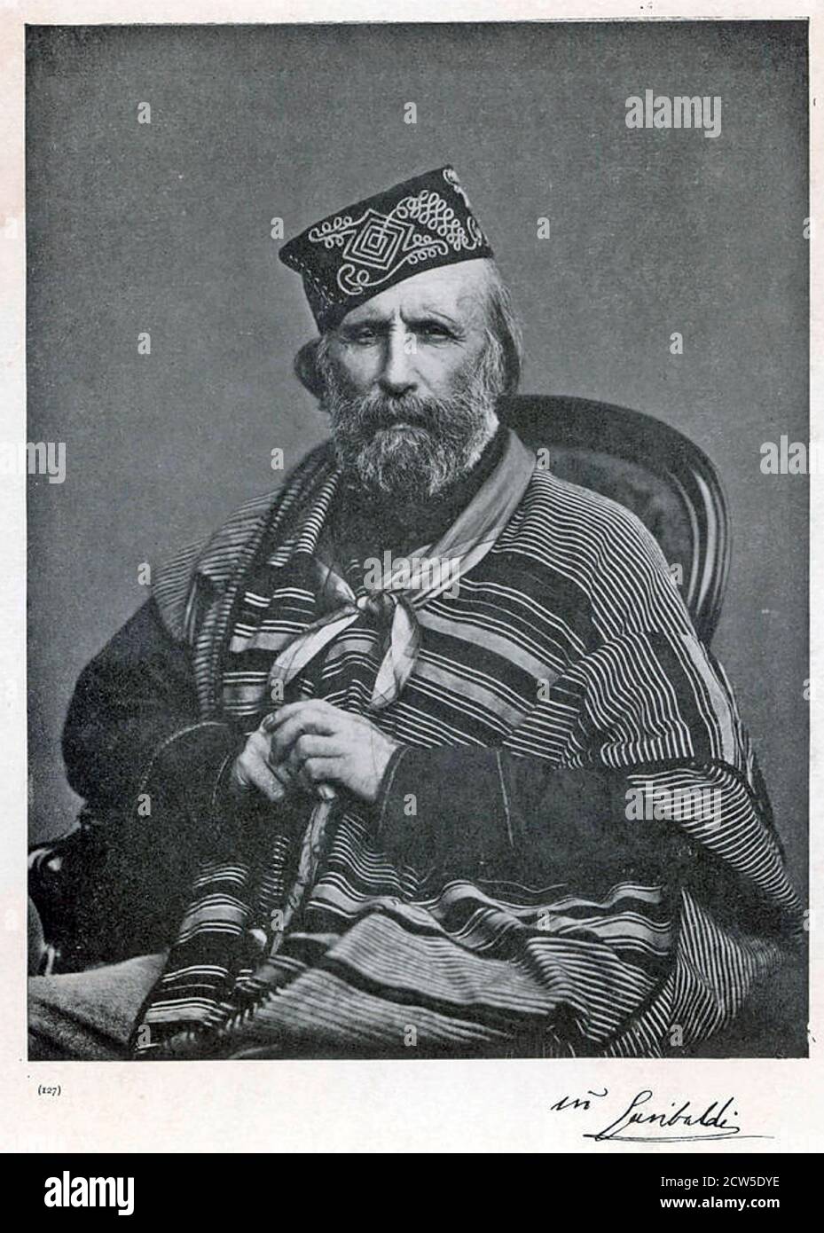 GIUSEPPE GARIBALDI (1807-1882) Italian general, patriot and republican about 1866 Stock Photo