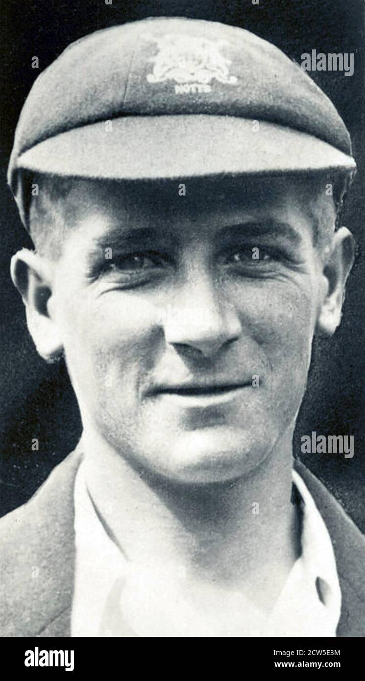 HAROLD LARWOOD (1904-1995) English professional cricketer Stock Photo