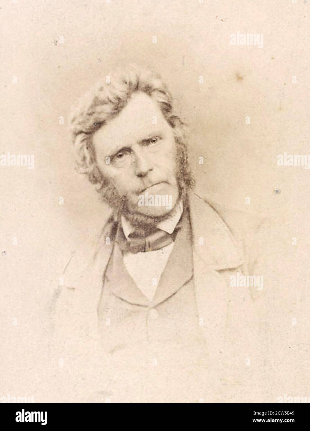 HUGH MILLER (1850-1896) Scottish geologist Stock Photo