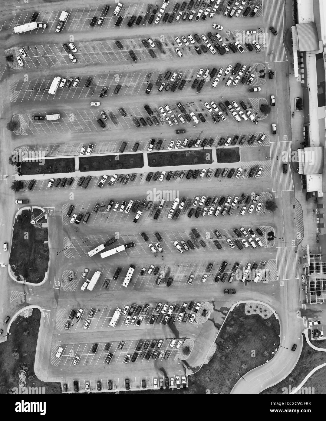 Parking lot top view Black and White Stock Photos & Images Alamy