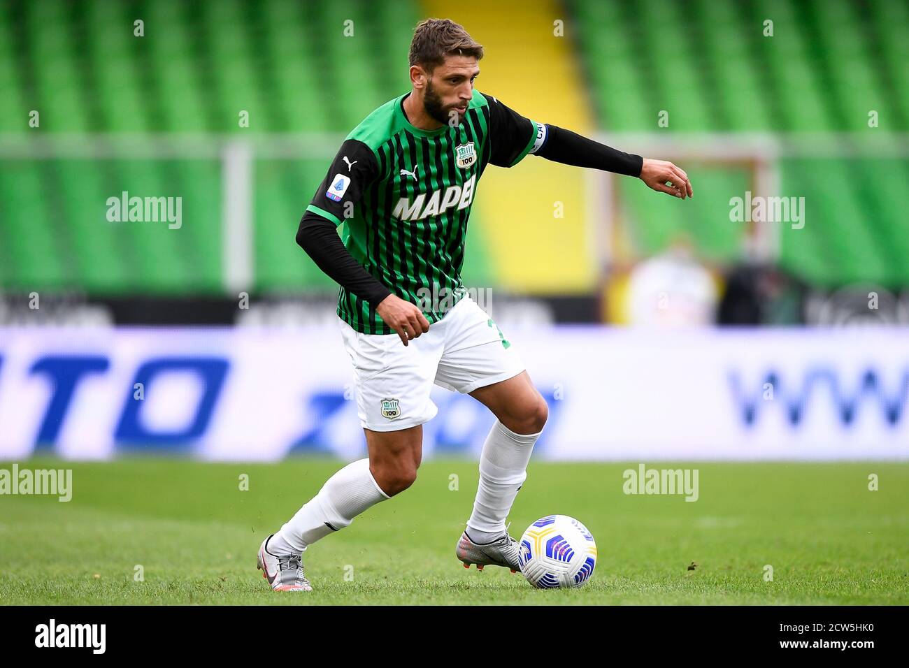Cesena Italy 27 September 2020 Domenico Berardi Of Us Sassuolo In Action During The Serie A Football Match Between Spezia Calcio And Us Sassuolo Us Sassuolo Won 4 1 Over Spezia Calcio