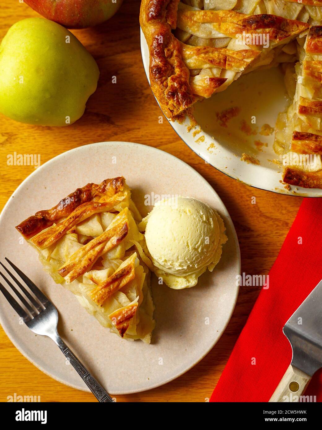 Homemade apple pie Stock Photo