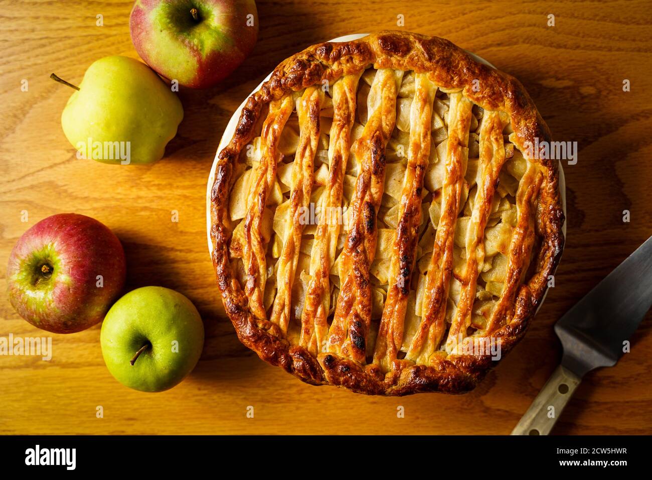 Homemade apple pie Stock Photo