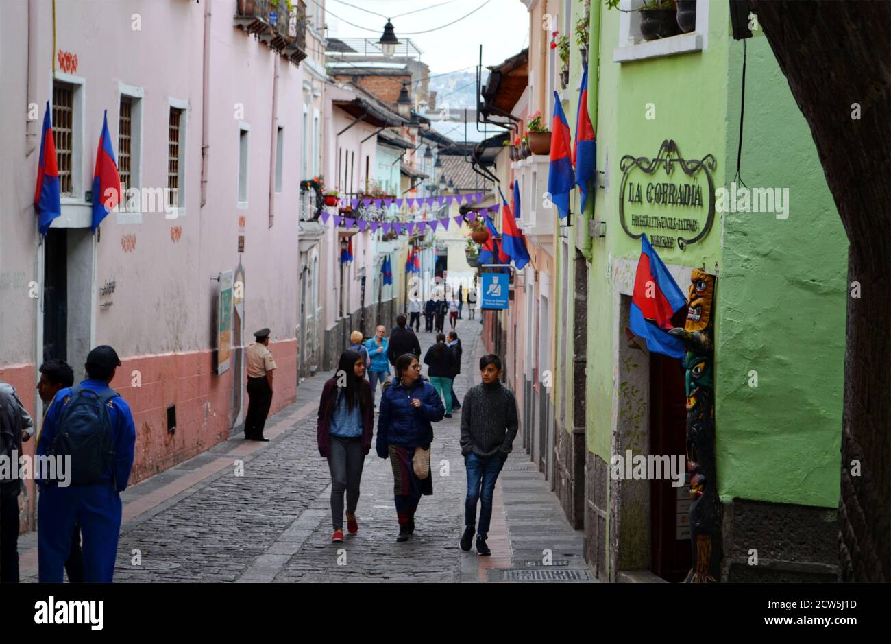 Quito, Ecuador - La Ronda Lane Stock Photo
