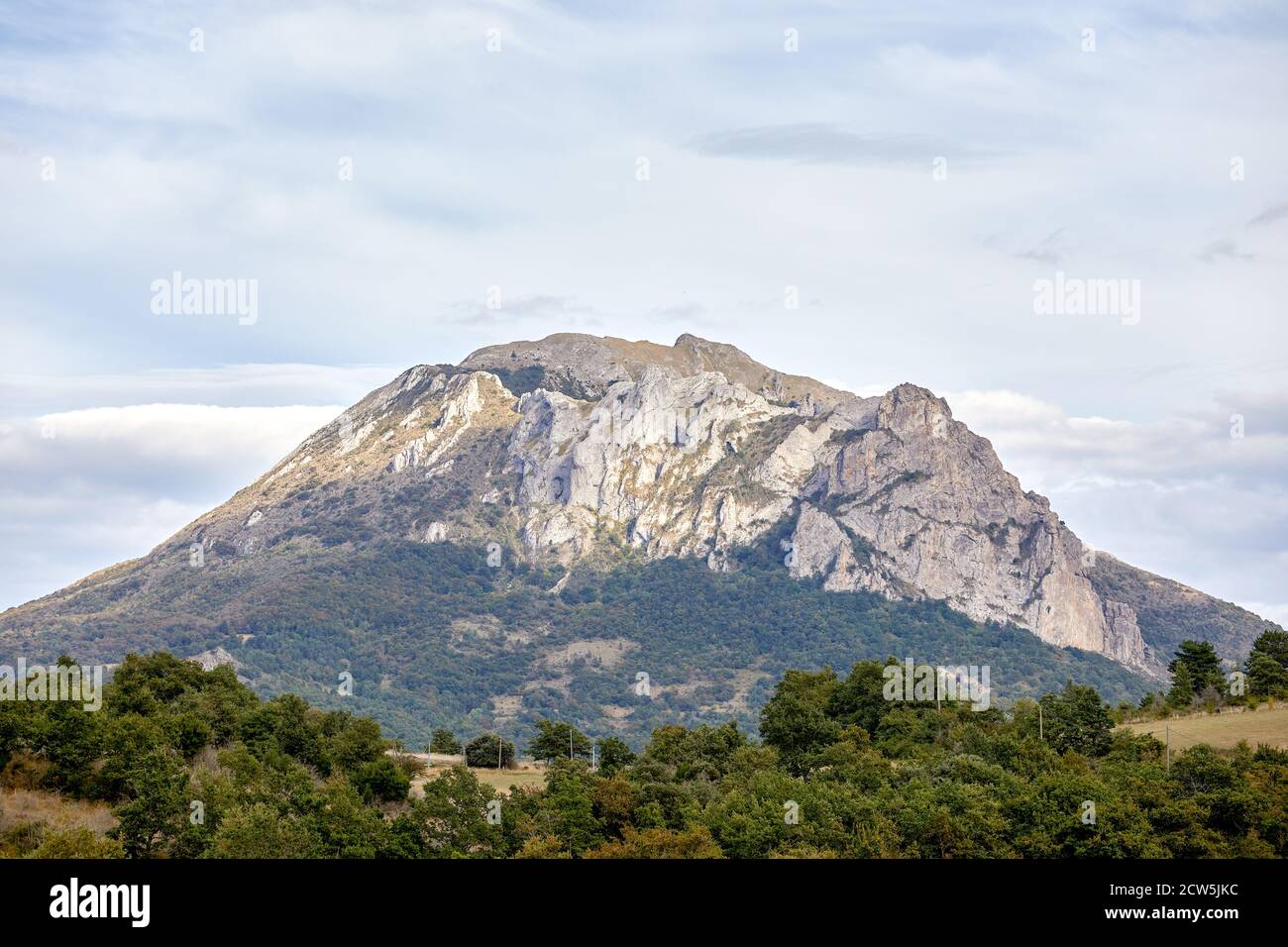 Mount Bugarach, Corbieres Massif, Southern France Stock Photo