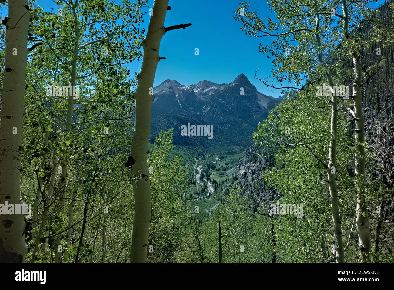 Mount Garfield and the Animas River Valley, San Juan Mountains, Colorado Stock Photo