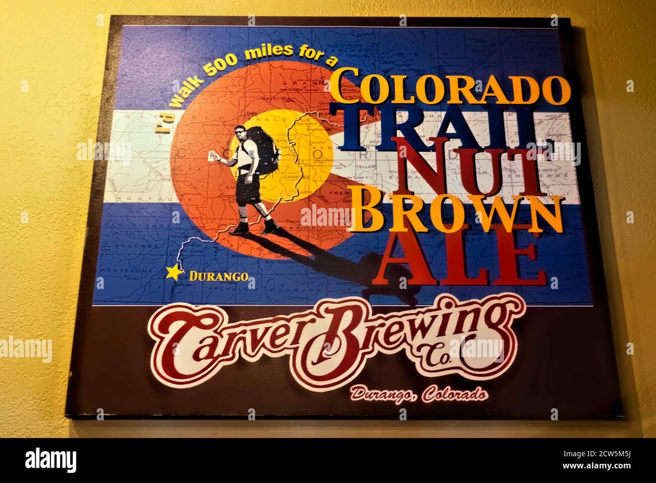 Carver Brewery’s Colorado Trail Ale,  Durango, Colorado Stock Photo