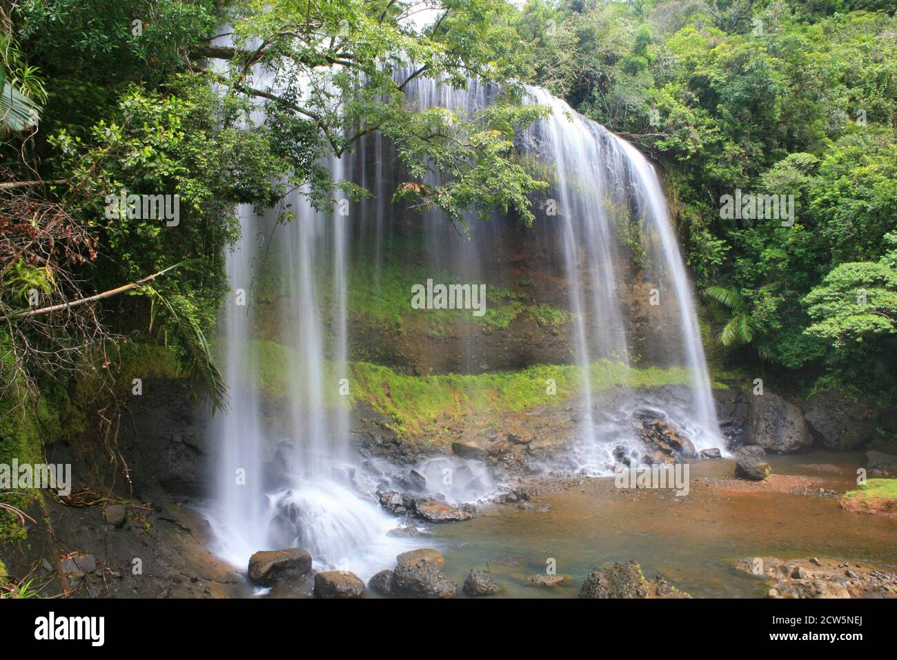 Ngardmau Waterfalls, Palau, Federated States Of Micronesia Stock Photo
