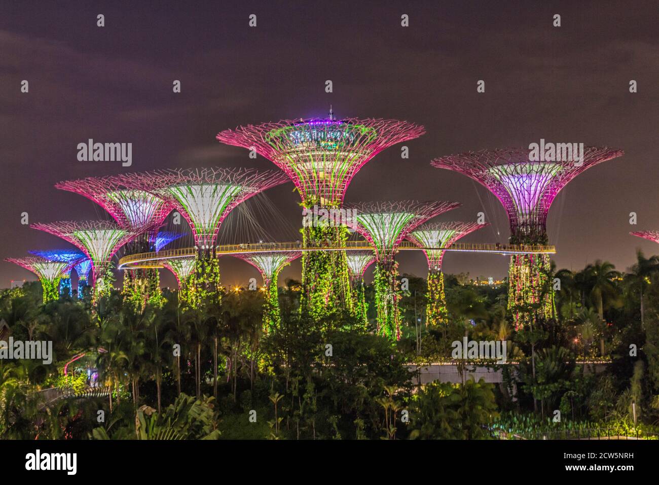 artificial trees in gardens by the bay, Singapore Stock Photo Alamy