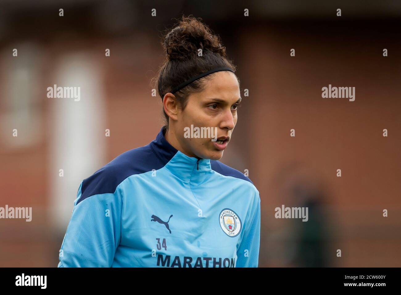 LOUGHBOROUGH, ENGLAND. SEPT 27TH 2020 Karima Benameur Taieb of Manchester City Women during the Vitality Women's FA Cup match between Leicester City and Manchester City at Farley Way Stadium, Quorn, Loughborough on Sunday 27th September 2020. (Credit: Leila Coker | MI News) Credit: MI News & Sport /Alamy Live News Stock Photo