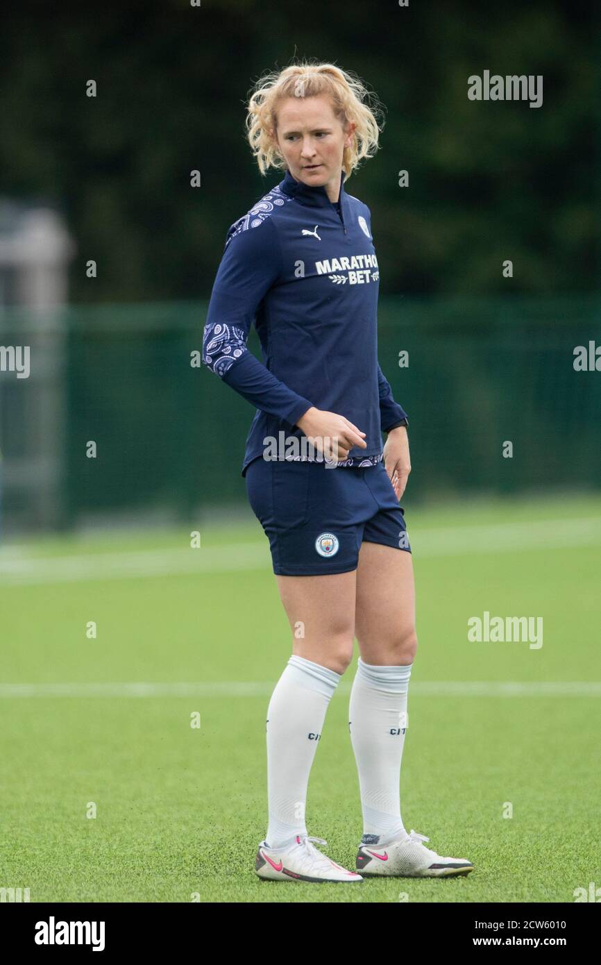 LOUGHBOROUGH, ENGLAND. SEPT 27TH 2020 Sam Mewis of Manchester City women during the Vitality Women's FA Cup match between Leicester City and Manchester City at Farley Way Stadium, Quorn, Loughborough on Sunday 27th September 2020. (Credit: Leila Coker | MI News) Credit: MI News & Sport /Alamy Live News Stock Photo