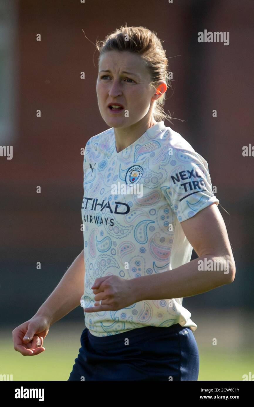 LOUGHBOROUGH, ENGLAND. SEPT 27TH 2020 Ellen White of Manchester City women during the Vitality Women's FA Cup match between Leicester City and Manchester City at Farley Way Stadium, Quorn, Loughborough on Sunday 27th September 2020. (Credit: Leila Coker | MI News) Credit: MI News & Sport /Alamy Live News Stock Photo