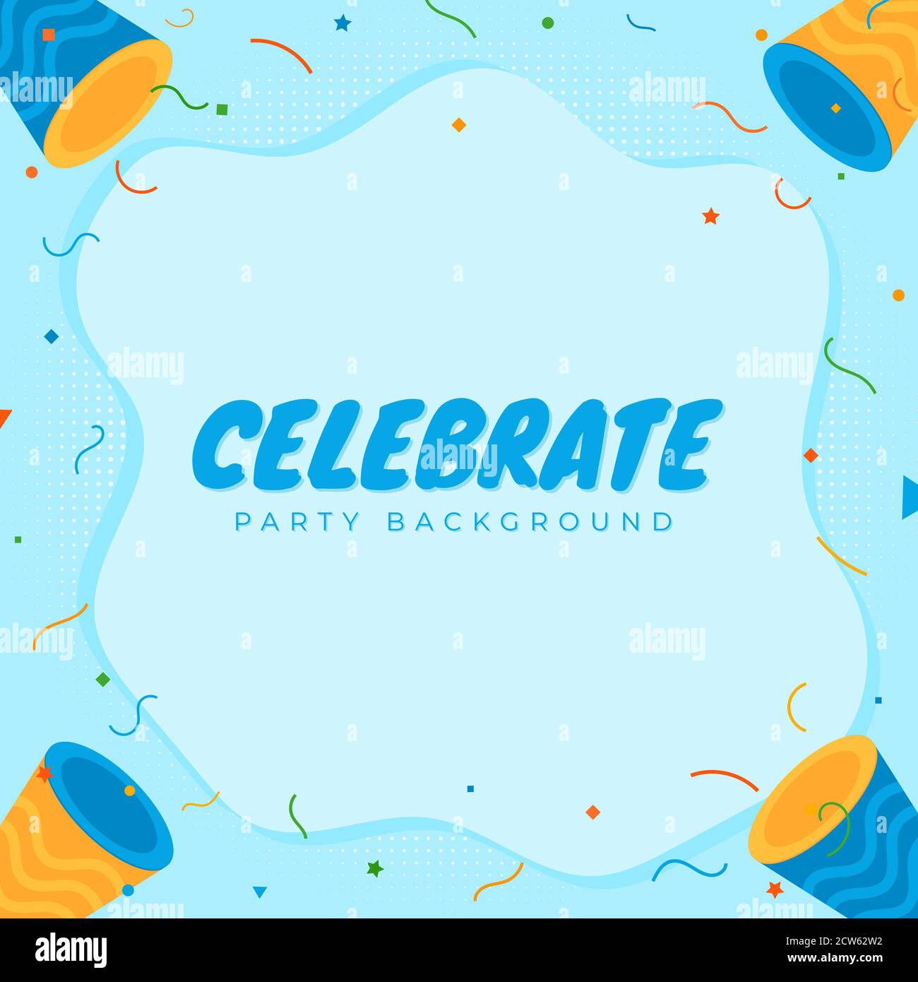 Celebrate party background blue geometric shape fall design. vector illustration. Stock Vector