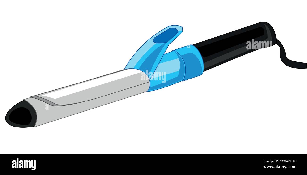 Tools curling iron for leaving for hair Stock Vector