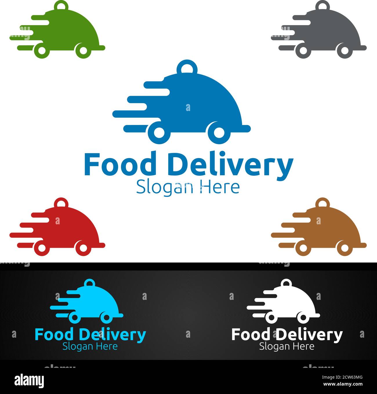 Fast Food Delivery Service Logo For Restaurant Cafe Or Online Catering Delivery Design Stock Vector Image Art Alamy