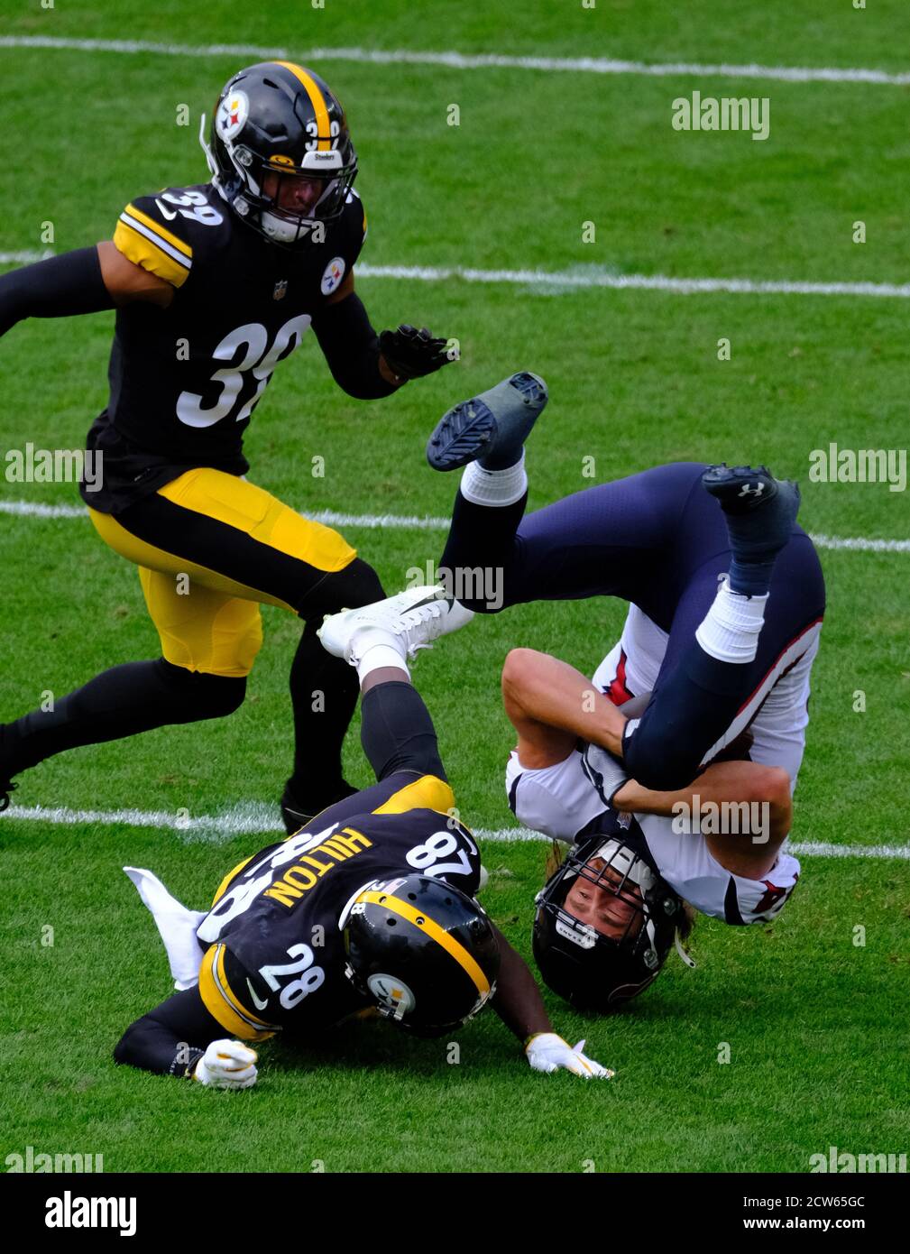Pittsburgh, PA, USA. 27th Sep, 2020. Cullen Gillaspia #44 during the Pittsburgh Steelers vs Houston Texans game at Heinz Field in Pittsburgh, PA. Jason Pohuski/CSM/Alamy Live News Stock Photo
