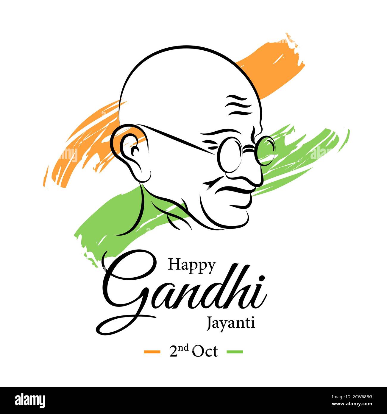 Happy Gandhi Jayanti, 2nd Oct, Mahatma Gandhi poster, vector illustration Stock Vector