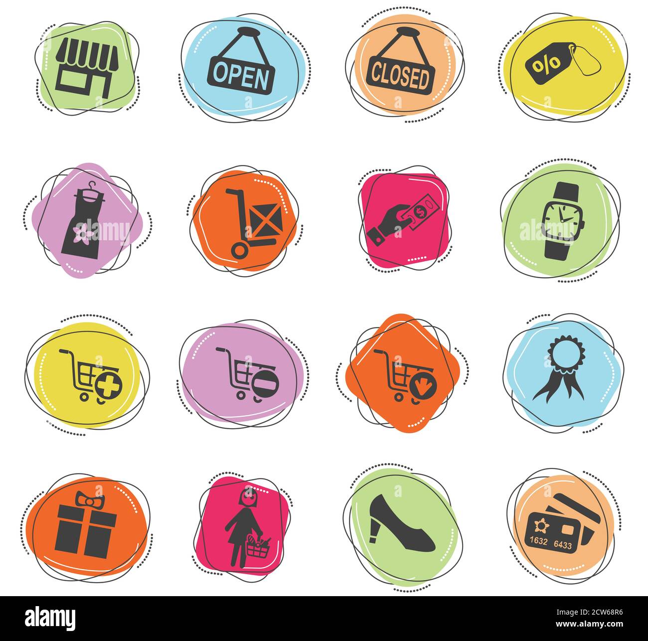 shopping and e-commerce icon set Stock Vector Image & Art - Alamy
