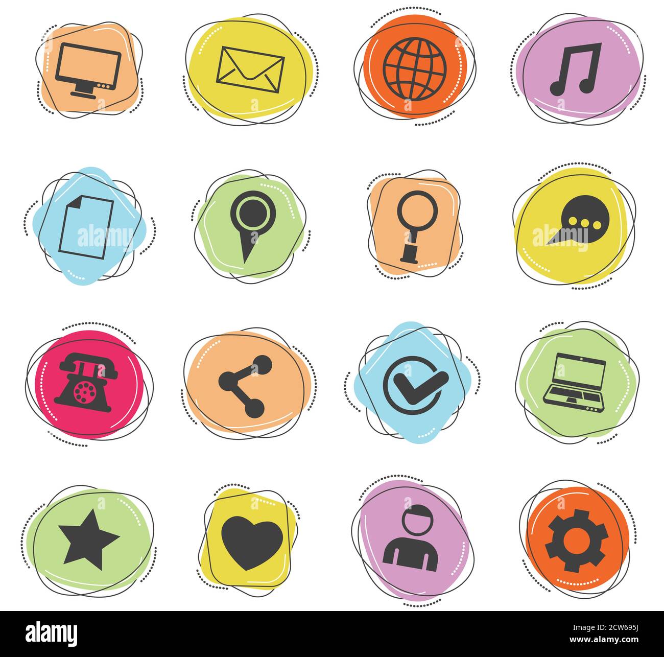 social media icon set Stock Vector Image & Art - Alamy
