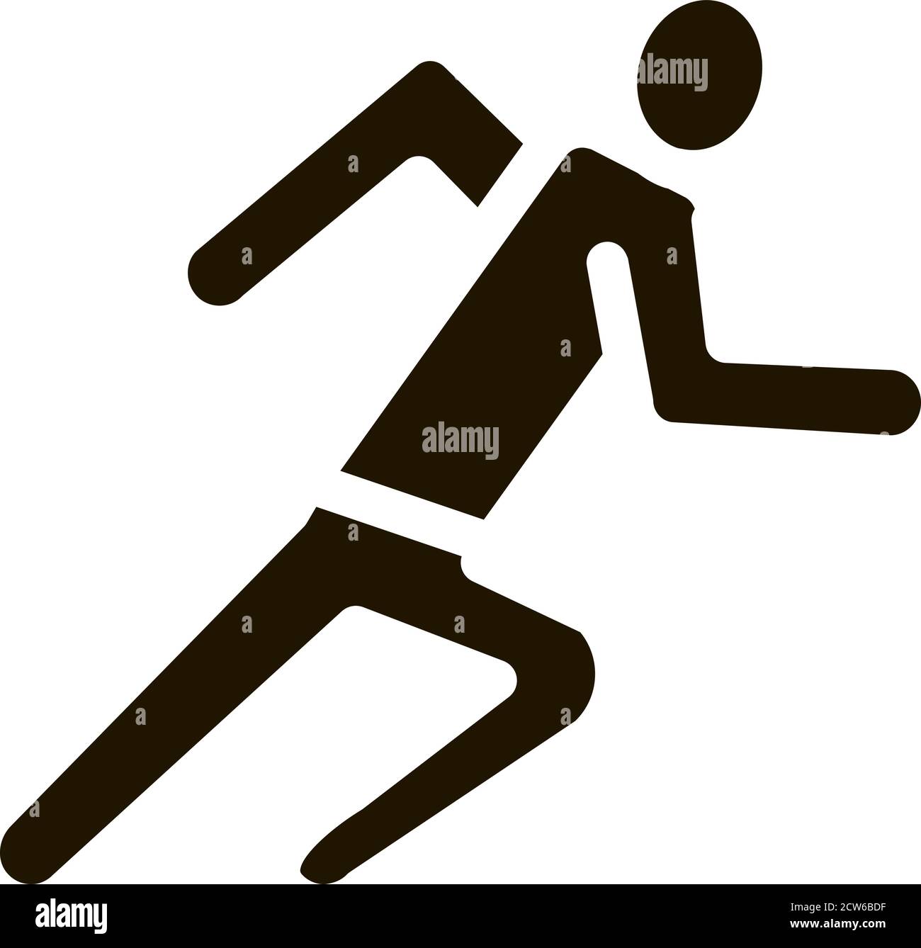 Runner Athlete in Action Icon Vector Glyph Illustration Stock Vector ...