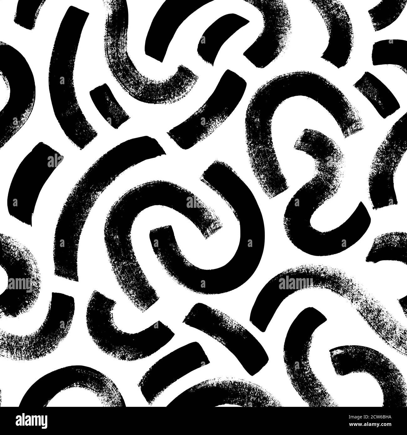 Circular brush strokes vector seamless pattern Stock Vector Image & Art ...